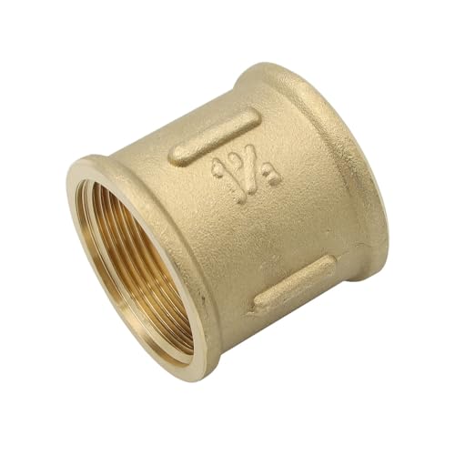 Stabilo-Sanitaer Messingmuffe 1 1/2 Zoll DN40 Rohrmuffe Muffe Rohrverbinder Gewindeverbinder Messingfitting Messing Fitting Gewindefitting Rohrfitting von STABILO Sanitaer