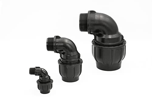 Stabilo-Sanitaer PE Rohr Winkel 25 mm x 3/4' Zoll Aussengewinde Verschraubung Rohrwinkel Fitting von Stabilo-Sanitaer