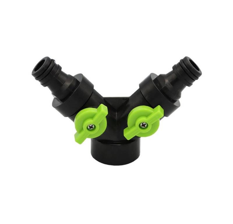Stabilo Sanitär Schlauchadapter 2 Wege-Verteiler mit Absperrventil 3/4" IG mit Schnellkupplung von Stabilo Sanitär