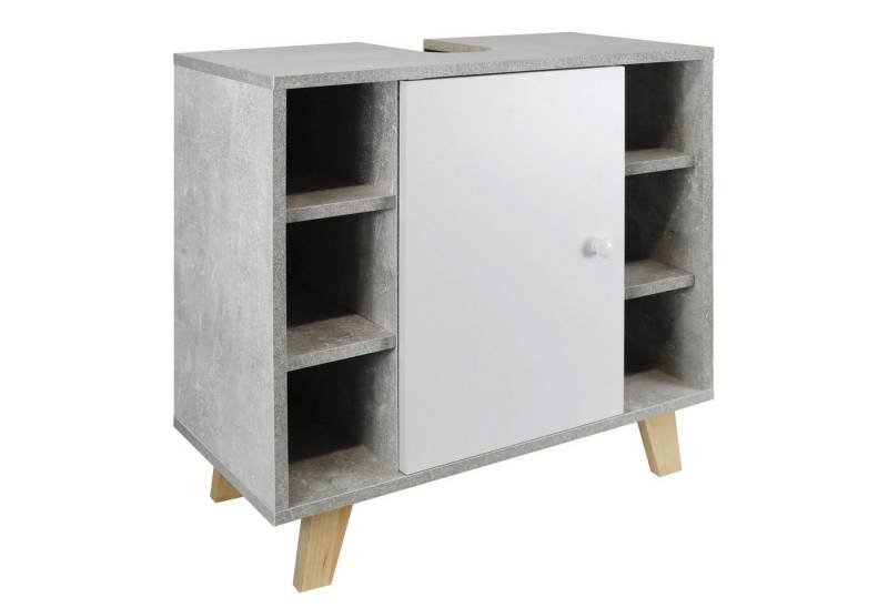 Stabilo Sanitär Waschbeckenunterschrank Waschbeckenunterschrank "Martha" marmor optikSeitenfächern 60x30x60cm mit Seitenfächern von Stabilo Sanitär