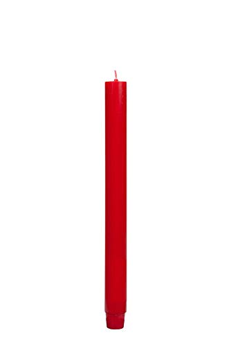 Stabkerzen Durchgefärbte Rot 290 x 26 mm in rustikaler Optik von Stabkerzen