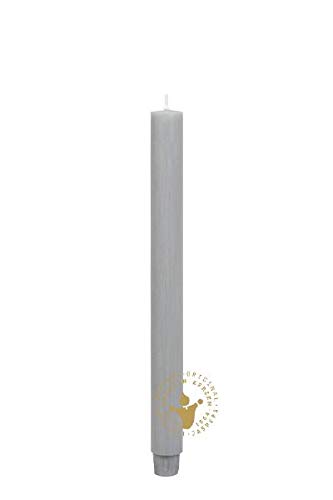 Stabkerzen Durchgefärbte Taubengrau 290 x 26 mm, 1 Stück, Premium Kerzen von Jaspers Kerzen von Stabkerzen