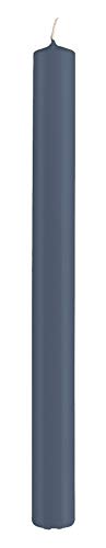 Stabkerzen Pacific Blue Blau/Grau 25 x 3 cm, Inhalt 12 Stück, deutsche Markenkerzen tropffrei für Kerzenleuchter von Stabkerzen