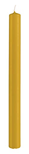 Stabkerzen Senf Mustard 25 x 2,2 cm, Inhalt 10 Stück, deutsche Markenkerzen tropffrei für Kerzenleuchter, Kerzen Leuchterkerzen von Stabkerzen