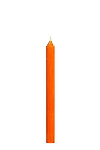 Stabkerzen duchgefärbte Orange 18 x Ø 2,2 cm, 10 Stück, geprüfter Abbrand, ruß- und raucharm, deutsche Markenkerzen von Stabkerzen