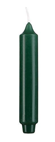 Stabkerzen mit Zapfenfuß (Punchkerze) Grün 17 x 3 cm (12 Stück) von VELAS