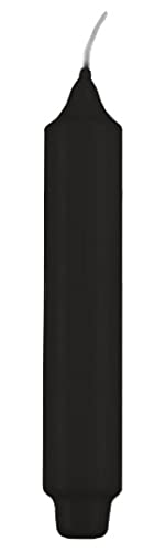 Stabkerzen mit Zapfenfuß (Punchkerzen) Schwarz 30 x 3 cm, 6 Stück von Stabkerzen