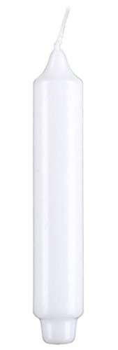 Stabkerzen mit Zapfenfuß (Punchkerzen) Weiß 25 x 3 cm, 12 Stück von VELAS