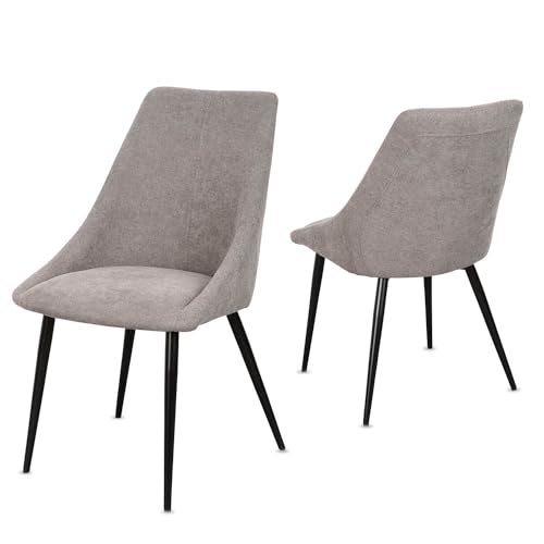 Staboos CH80 Esszimmerstuhle 10er Set Polsterstuhl bis 150 kg - Strapazierbarer Stoff Sessel - Polsterstuhl (Wood 108) von Staboos