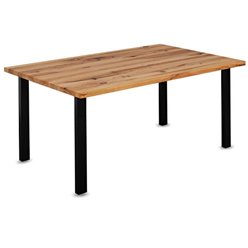 Staboos Esszimmertisch Massivholz - hochwertiger Holztisch Buche wild 120x80x75 cm Esstisch - Büro Tisch - Handarbeit Holz Tisch mit Bioöl poliert von Staboos