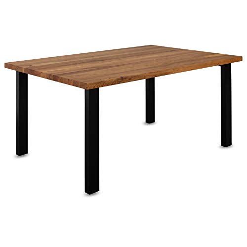 Staboos Esszimmertisch Massivholz - hochwertiger Holztisch Eiche wild 180x90x75 cm Esstisch - Büro Tisch - Handarbeit Holz Tisch mit Bioöl poliert von Staboos