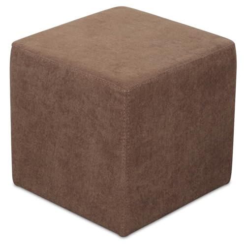 Staboos Sitzwürfel 42cm - Hochwertiger Sitzhocker Pflegeleichter Pouf Hocker - Sitzpouf mit nur 4kg - Sitzcube als perfekte Sitzgelegenheit (Coral_04) von Staboos