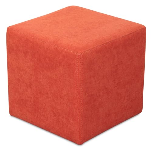 Staboos Sitzwürfel 42cm - Hochwertiger Sitzhocker Pflegeleichter Pouf Hocker - Sitzpouf mit nur 4kg - Sitzcube als perfekte Sitzgelegenheit (Coral_08) von Staboos