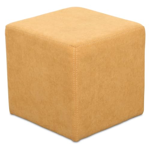 Staboos Sitzwürfel 42cm - Hochwertiger Sitzhocker Pflegeleichter Pouf Hocker - Sitzpouf mit nur 4kg - Sitzcube als perfekte Sitzgelegenheit (Coral_20) von Staboos