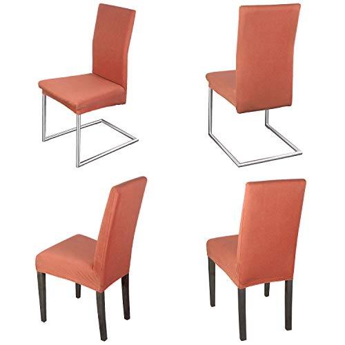 Staboos Stuhlhussen 4er Set - Hochwertige und elastische Stuhlhussen für Swingstühle - Pflegeleichte Stuhlbezüge & Hussen für Stühle - Perfekter Stuhlbezug 4er Set - ÖKO TEX Zertifiziert - Flamingo von Staboos