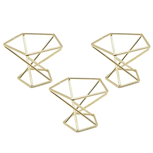 Staccatory 3 StüCk Geometrische Luft Pflanzen Halter Flugzeuge Rack Metall Pflanzen StäNder Pflanzer Regale Himmeli Dekor Tillandsien BehäLter von Staccatory