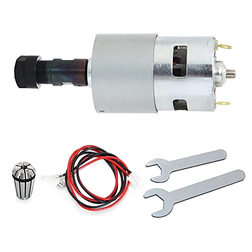 Staccatory DC Motor 775 Spindelmotor 100W 12-24VDC 20000RMP + ER11 Spannzange für DIY Mini 3018 3018Pro 3018Pro-Max 3018Pro-N von Staccatory