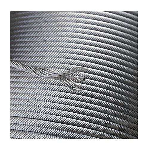4mm Edelstahl-Drahtseil, Robustes Kabelseil 50-500m Starker Metallkabeldraht für Den Außenbereich (Farbe : 4mm, Größe : 300m) von Stacheldraht