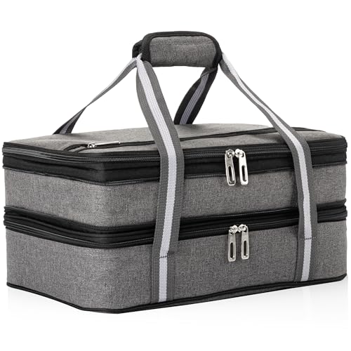 StackStorePlusMore isolierte Kasserolle mit doppeltem Vektor und Lasagne-Halter – Kühltasche warm und kalt in Grau StackStorePlusMore isolierte Kasserolle mit doppeltem Vektor und Lasagne-Halter – Kühltasche warm und kalt in Grau von Stack Store Plus More