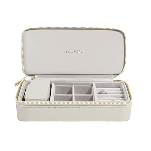 Stackers Large & Petite Oatmeal Travel Box - Schmuckkasten - Reisebox - Hellbeige - 3769035031, 13944754031 von Stackers