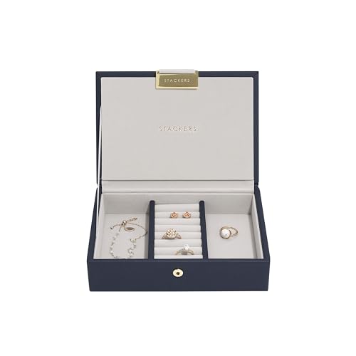 Stackers Marineblauer Mini-Schmuckkasten-Deckel von Stackers