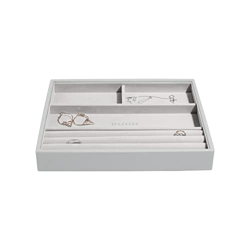 Stackers Grau Schmuckschatulle Klassisch Schmuckfach für Ringe/Armbänder von Stackers