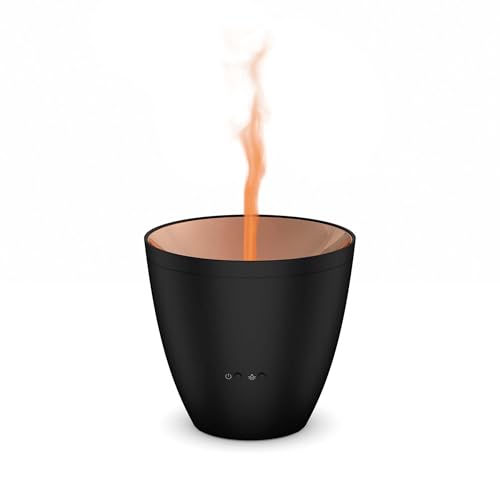 Stadler Form Aroma Diffuser Zoe verströmt ätherische Öle mit einzigartigem Flammen-Effekt, für entspannende Aromatherapie, schwarz von Stadler Form