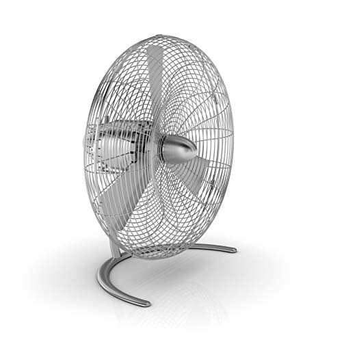 Stadler Form Design-Ventilator Charly Little, 35 cm Durchmesser, Schwenkfunktion, drei Geschwindigkeitsstufen, Neigung verstellbar, silber von Stadler Form