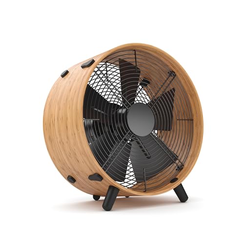 Stadler Form Ventilator Otto, aus Bambus, mit 3 Geschwindigkeiten, ideal im Sommer und fürs Schlafzimmer, Wohnzimmer und Büro geeignet, einfache Reinigung, 50 Watt von Stadler Form