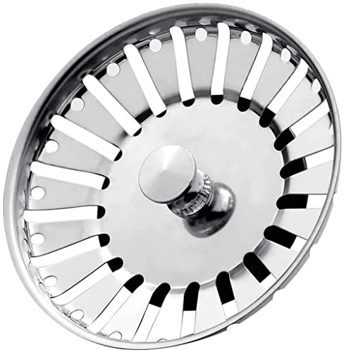 Stadux Edelstahl-Abflusssieb und Stöpsel für Küchenspüle, Doppelfunktionskorb als Sieb und Stöpsel, Größe für britische Spülen, Siebkorb, Abflussstöpsel Stadux Edelstahl-Abflusssieb und Stöpsel für Küchenspüle, Doppelfunktionskorb als Sieb und Stöpsel, Größe für britische Spülen, Siebkorb, Abflussstöpsel von Stadux