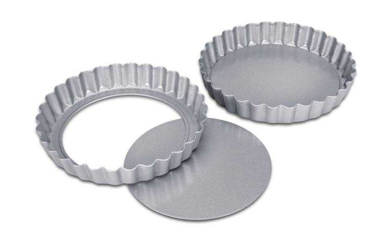 Tarteform mit Hebeboden 2er-Set We love baking silber von Städter