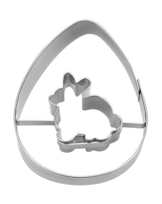 Ausstecher Ei mit Hase 7 cm edelstahl von Städter
