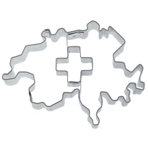 Städter - Schweizerkreuz-Ausstechform Kontur Schweiz mit Kreuz ca. 8,5 cm von Staedter