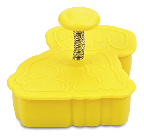 Präge-Ausstecher mit Auswerfer Hund ca. 7 cm Gelb von Städter