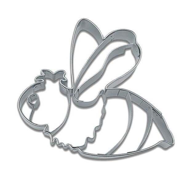 Präge-Ausstecher Biene 7,5 cm silber von Städter