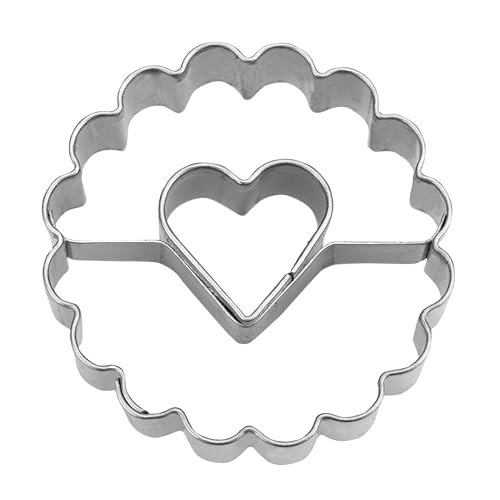 STÄDTER Linzer-Ausstecher Herz in Ring Ø 4 cm/H 1,5 cm gewellt, Silber von Staedter