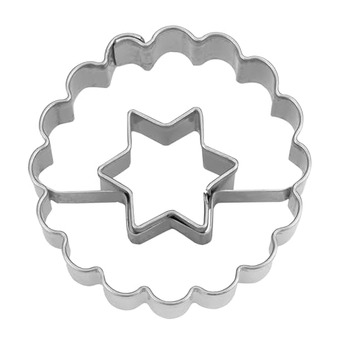 STÄDTER Linzer-Ausstecher Stern in Ring Ø 4 cm/H 1,5 cm gewellt von Staedter