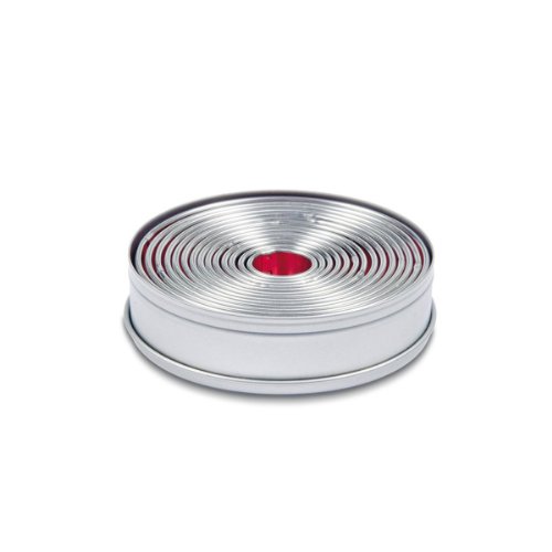 Städter 009073 14 Ringe in Weißblechdose glatt Ø 12 cm, Ausstechgröße, Ø 2.5 - 10.5 cm, Silber Städter 009073 14 Ringe in Weißblechdose glatt Ø 12 cm, Ausstechgröße, Ø 2.5 - 10.5 cm, Silber von Städter