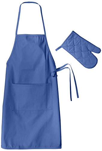 Städter 256033 Kinderschürze, Handschuh Set Blau Backzubehör, Baumwolle von Städter