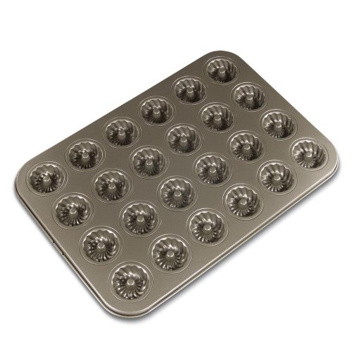 Staedter - we love baking Serie - Backblech Mini Guglhupf Konfekt - 38 x 26 cm - für 24 Minis ø 4,5 cm/H 1,5 cm - hochwertige Antihaftbeschichtung von Staedter
