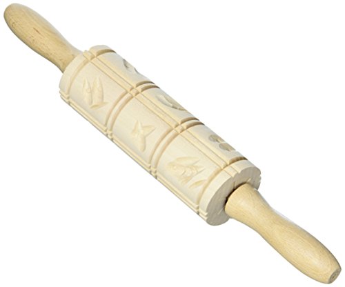 Städter 848092 Springerlesmodel-Rolle 12 Springerleswalze, Holz, braun, 35 x 16 x 5 cm, von Städter