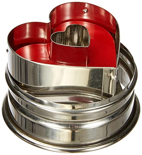 Städter Herz m. Auswerfer ø 4,8 cm, Edelstahl, Silber-rot, 4.8 x 4.8 x 4.8 cm Städter Herz m. Auswerfer ø 4,8 cm, Edelstahl, Silber-rot, 4.8 x 4.8 x 4.8 cm von Staedter