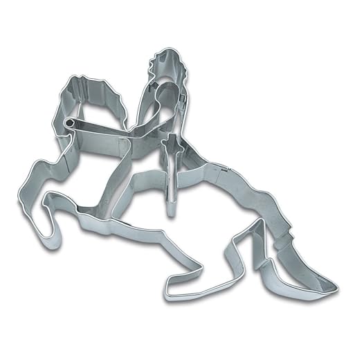 Städter Goldener Reiter 10 cm, Edelstahl, Silber, 11.5 x 11.5 x 3 cm von Städter