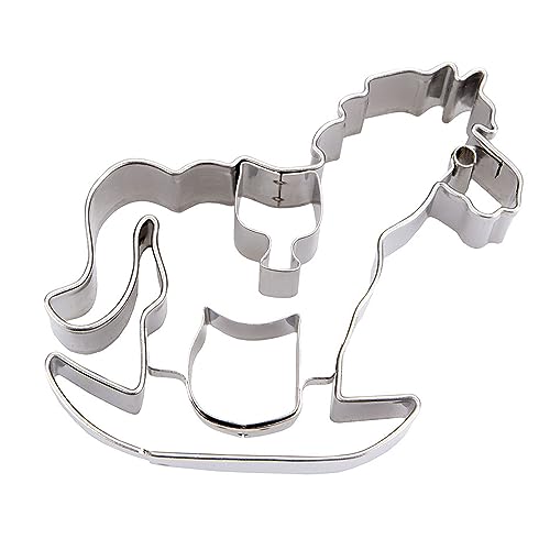 Städter Ausstechform Schaukelpferd, Edelstahl, Silber, 7 x 7 x 3 cm von Staedter