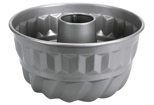 STÄDTER we love baking Gugelhupf Backform, Antihaftbeschichtung, PFAS-frei, Ø 16 cm x H 9 cm, Silber, nostalgischer Kuchenform von Städter