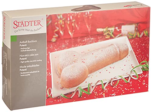 Staedter - Motivbackform Penis Potenti grau - hochwertige Antihaftbeschichtung - ideal für Kindergeburtstag oder Partys - PFAS frei Staedter - Motivbackform Penis Potenti grau - hochwertige Antihaftbeschichtung - ideal für Kindergeburtstag oder Partys - PFAS frei von Städter