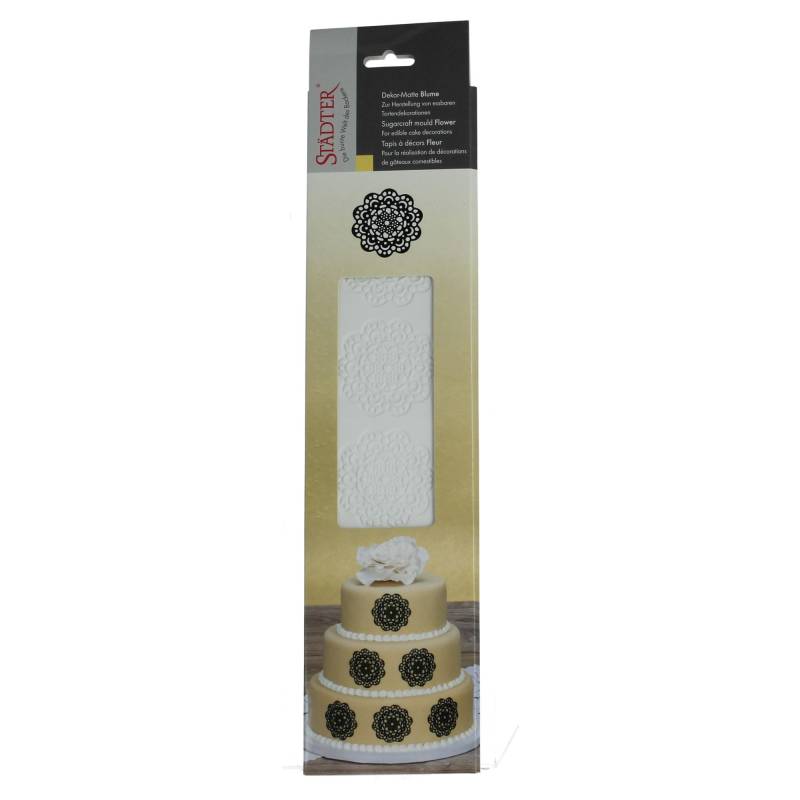 Städter Dekor-Matte Blume Silikon weiß 257818 von STÄDTER GmbH