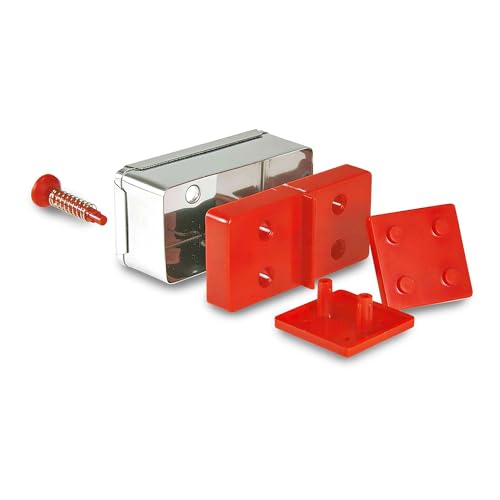 Städter Domino Set Ausstecher, Edelstahl/Kunststoff, rot/Silber, 6x3x2.2 cm von Städter