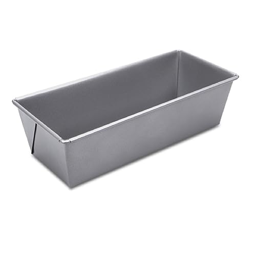 Städter we love baking silberne Brot-Back-Kastenform 20x10,5 cm - Höhe 7cm - aus Metall mit Antihaftbeschichtung - Füllmenge 1200 ml von Staedter