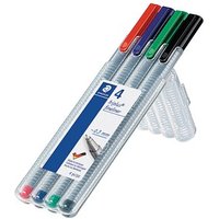 STAEDTLER triplus® 334 Fineliner farbsortiert 0,3 mm, 4 St. von Staedtler